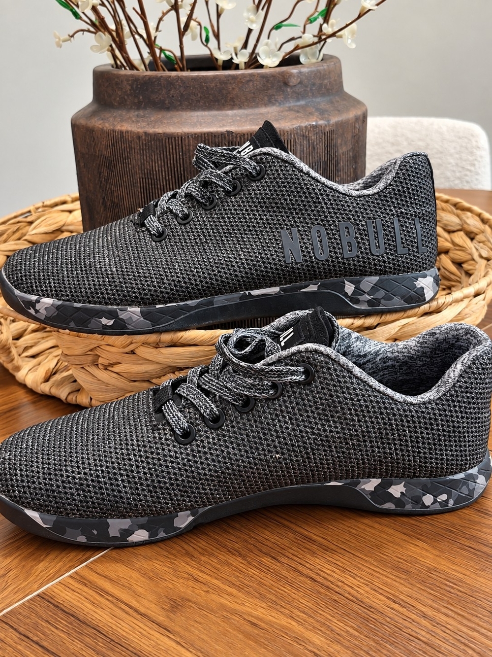 NOBULL Outwork SuperFabric Cross Trainers Black Heather Granite Camo Women 7 M 5